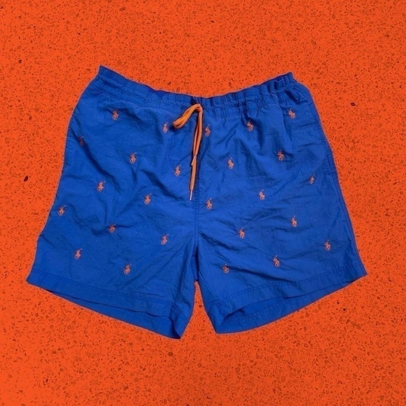 Polo Ralph Lauren Other - Mens L aop Polo Ralph Lauren shorts blue orange all over pattern